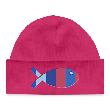 FISH - Baby Organic Beanie - hot pink - Front