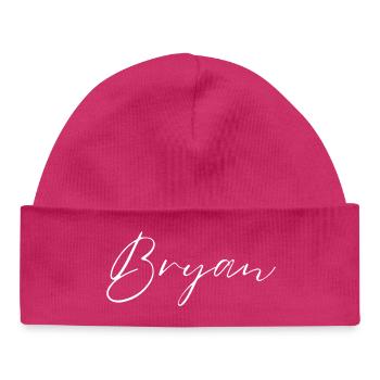 Bryan Name T-Shirt Geschenk Für Männer - Baby Organic Mütze - hot Pink - Vorne