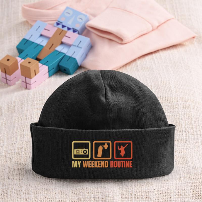 Break Dancer Weekend Routine Baby Organic Beanie