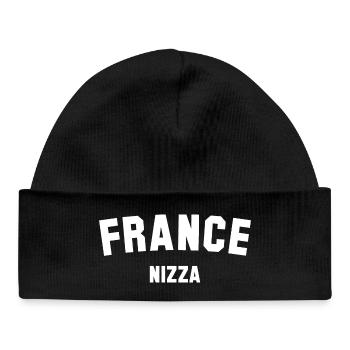 FRANCE NIZZA Frankreich - Baby Organic Mütze - Schwarz - Vorne