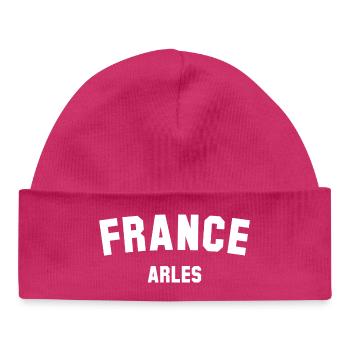 ARLES France Frankreich - Baby Organic Beanie - hot pink - Front