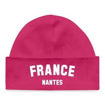 NANTES France Frankreich - Baby Organic Beanie - hot pink - Front