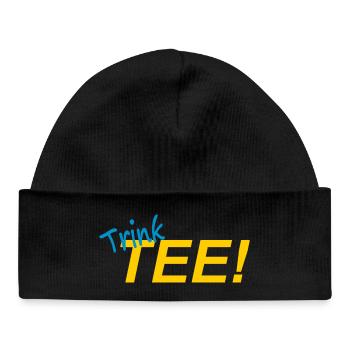 TRINK TEE! - Baby Organic Mütze - Schwarz - Vorne