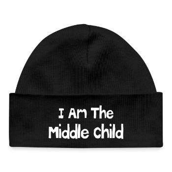 I am the middle child - Bonnet bébé bio - noir - Devant