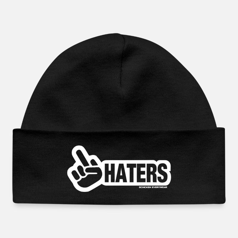 Haters Peace Sign Design - Bonnet bébé bio - noir
