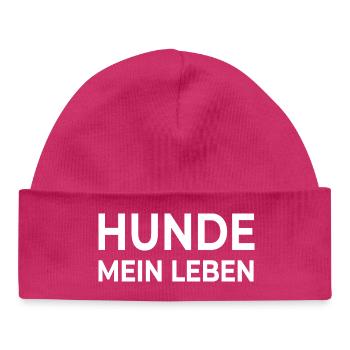 canine - Bonnet bébé bio - hot pink - Devant