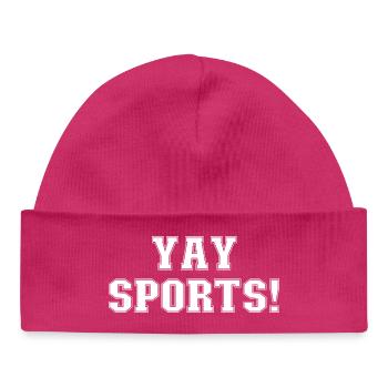 Yay Sports – Fan de sport sans méfiance (femmes) - Bonnet bébé bio - hot pink - Devant