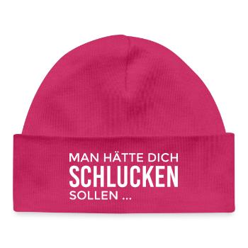 Tu aurais dû être avalé - Bonnet bébé bio - hot pink - Devant