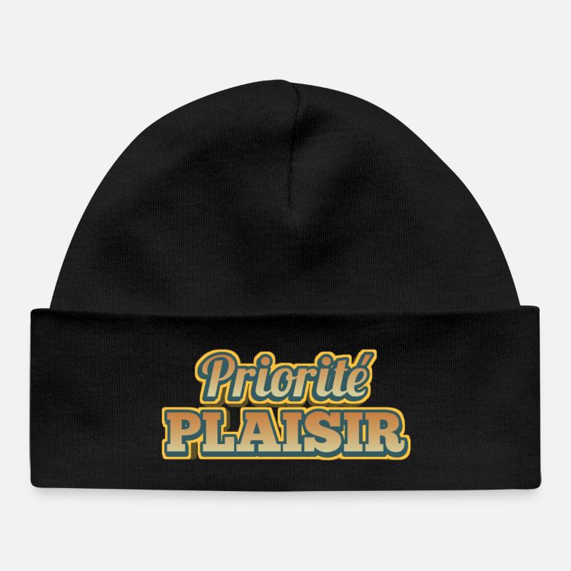 Priority Retro Vintage Fun - Baby Organic Beanie - black