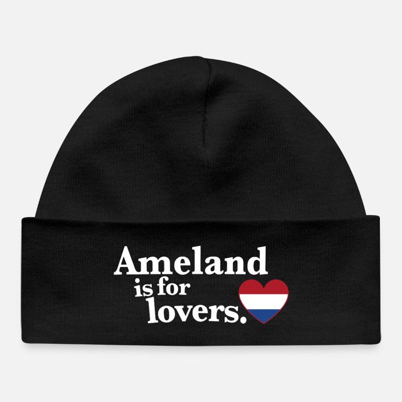 Ameland Lovers - NL II - Baby Organic Mütze - Schwarz