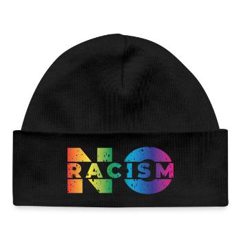 Pas de racisme - Bonnet bébé bio - noir - Devant