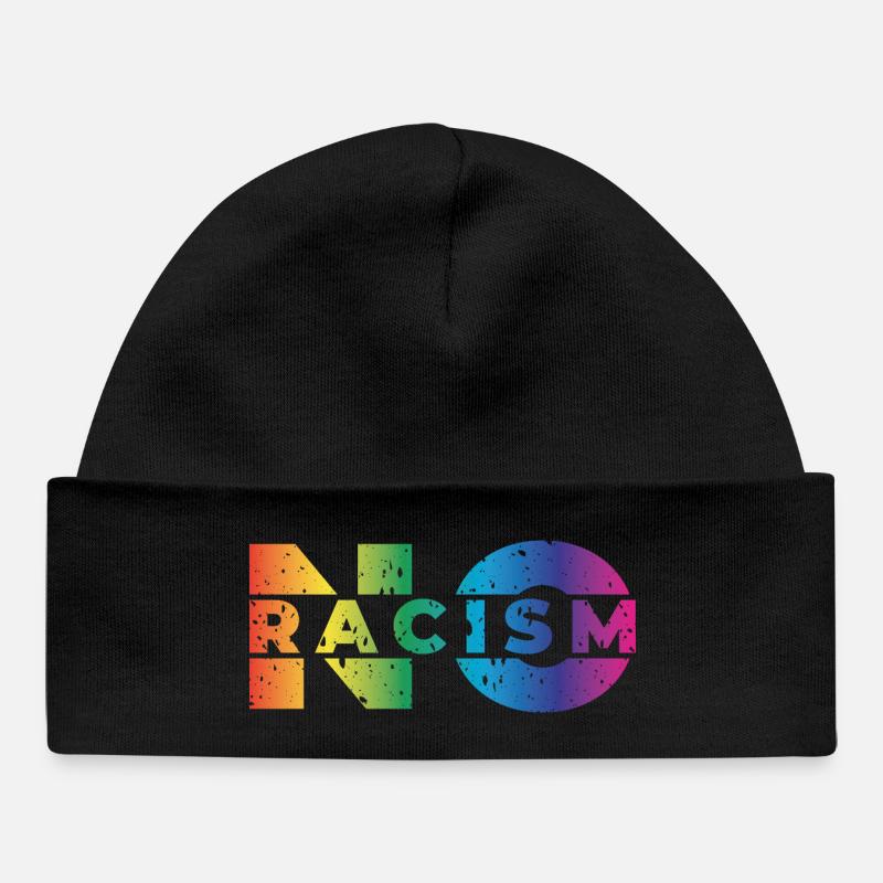 No Racism - Baby Organic Mütze - Schwarz