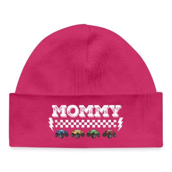 Conception de l’écrou tout-terrain de maman Monster Truck - Bonnet bébé bio - hot pink - Devant