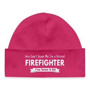 Pompier à la retraite - Bonnet bébé bio - hot pink - Devant