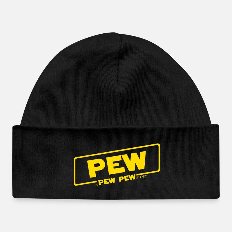 Une histoire de Pew Pew - Bonnet bébé bio - noir