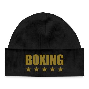 Boxing - Baby Organic Mütze - Schwarz - Vorne