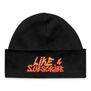 Like & Subscribe Graffiti Style - Baby Organic Beanie - black - Front
