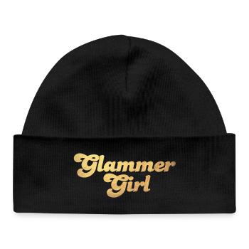 Glammer Girl Gold Cool Quotes Luxury Exclusive - Baby Organic Beanie - black - Front