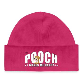 MON TOUTOU me rend heureux - Bonnet bébé bio - hot pink - Devant