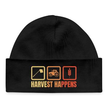 Harvest Happens - Baby Organic Mütze - Schwarz - Vorne