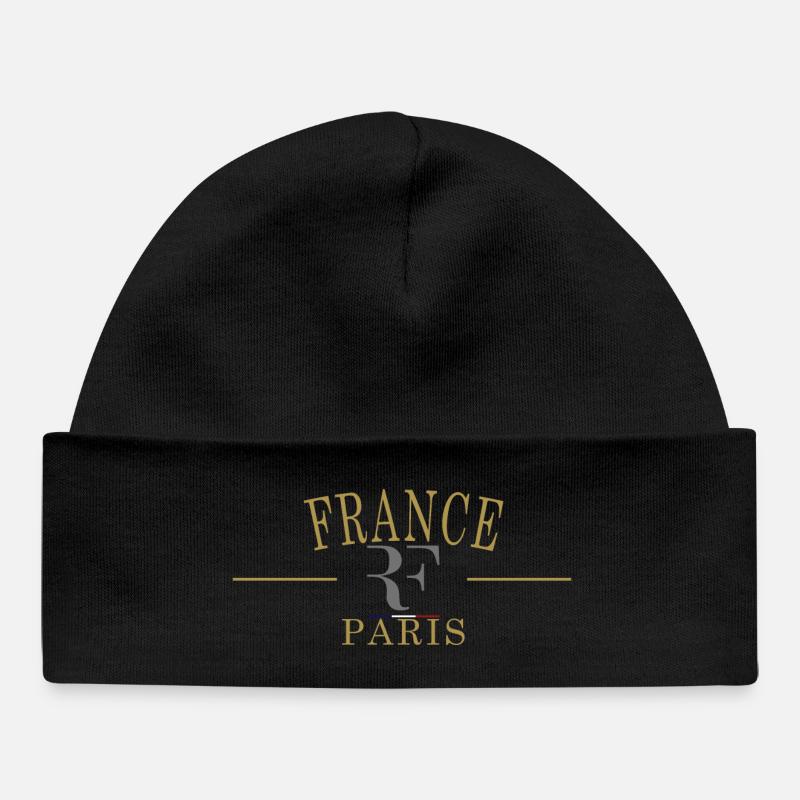France drapeau RF - Bonnet bébé bio - noir