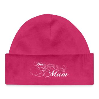 Meilleure Maman - Bonnet bébé bio - hot pink - Devant
