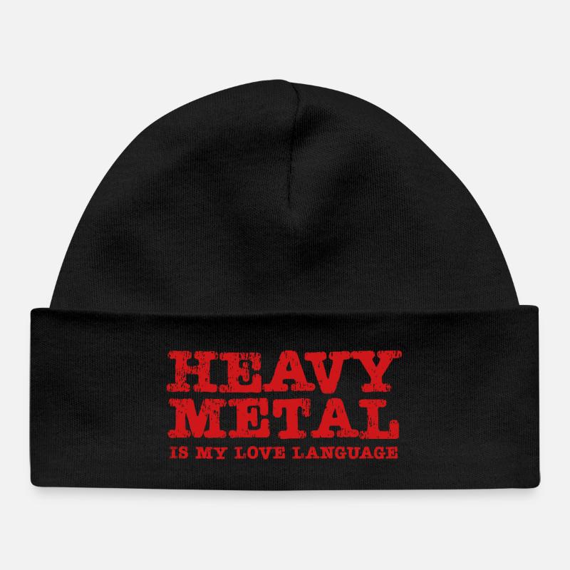 Heavy Metal is my Lovelanguage - Baby Organic Beanie - black