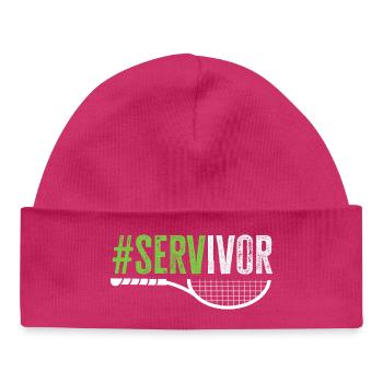 Joueur de tennis Servivor Lover Fun - Bonnet bébé bio - hot pink - Devant