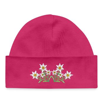 Edelweiss - Baby Organic Beanie - hot pink - Front
