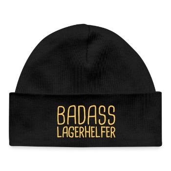 Lagerhelfer Badass - Baby Organic Mütze - Schwarz - Vorne