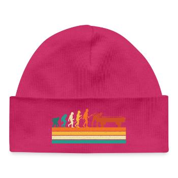 Billard Evolution Queue Sports Fan 8 Ball Humor - Baby Organic Mütze - hot Pink - Vorne