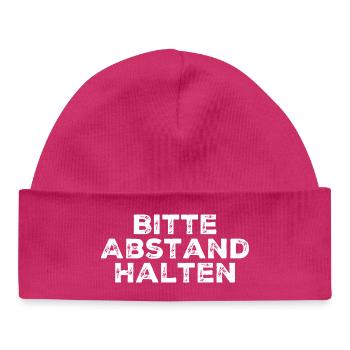 Please keep your distance - Baby Organic Beanie - hot pink - Front