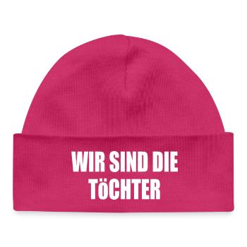 Nous sommes les filles - Bonnet bébé bio - hot pink - Devant