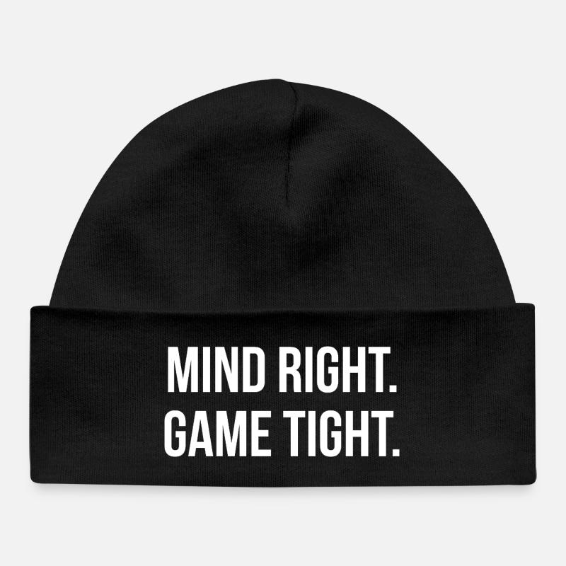 MIND RIGHT. GAME TIGHT. | Greyline Official - Baby Organic Mütze - Schwarz
