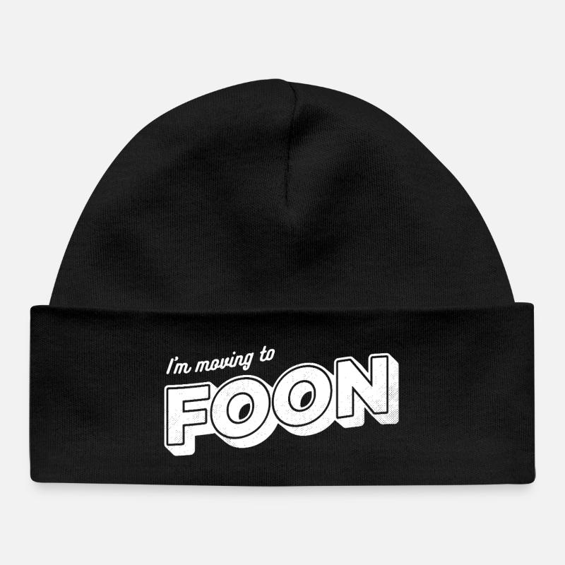 Je déménage à Foon - Bonnet bébé bio - noir