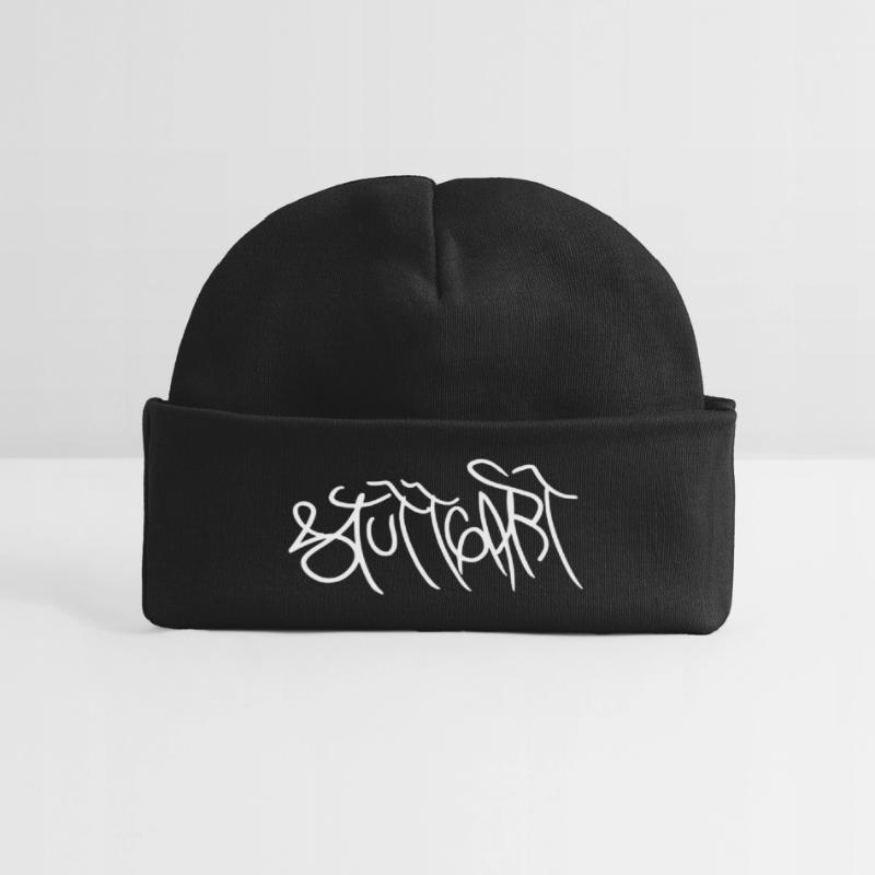 Stuttgart Graffiti Font Baby Organic Beanie