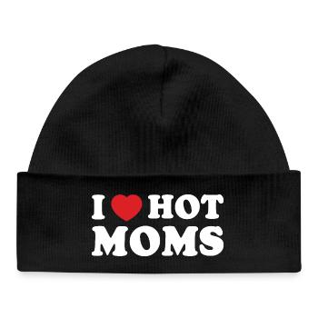 T-shirt slogan rétro rétro de maman - Bonnet bébé bio - noir - Devant