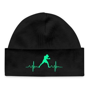 Boxing Boxing Heartbeat - Baby Organic Beanie - black - Front