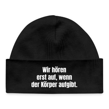 Perseverance slogan fitness: To the limit - Baby Organic Beanie - black - Front