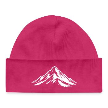 Icône des montagnes Hill - Bonnet bébé bio - hot pink - Devant