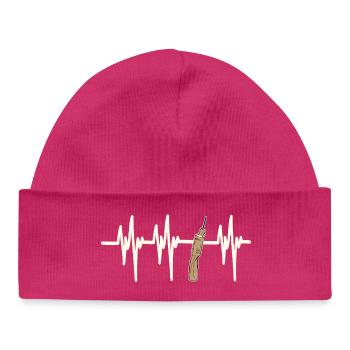 Battements de cœur Fallas de Valencia Trueno - Bonnet bébé bio - hot pink - Devant