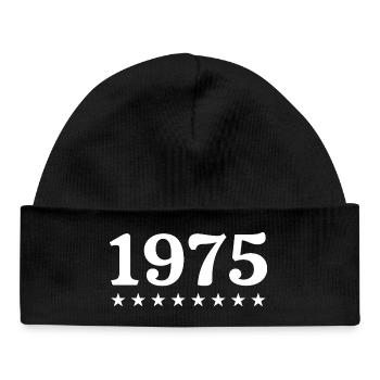 1975 Limited Edition 1975 Retro 1975 - Baby Organic Mütze - Schwarz - Vorne