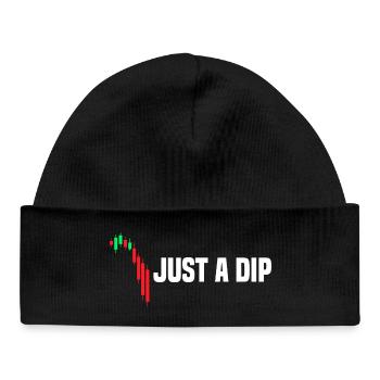Just a dip stock market stock market trader - Baby Organic Beanie - black - Front