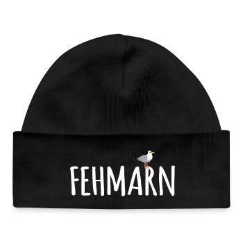 Fehmarn Möwe - Baby Organic Mütze - Schwarz - Vorne