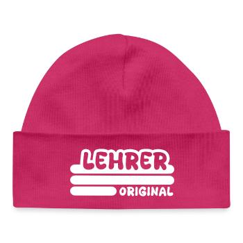 Spruch Lehrer - Baby Organic Mütze - hot Pink - Vorne