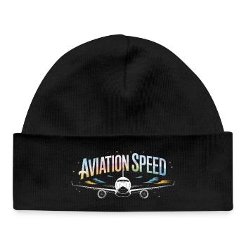 Avions de passagers à vitesse aéronautique volant - Bonnet bébé bio - noir - Devant