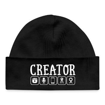 Content Creator Vlogger Online Streamer Influencer - Baby Organic Mütze - Schwarz - Vorne