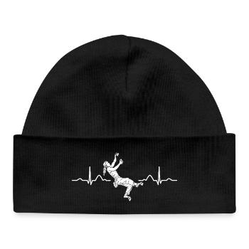 Boulderer heartbeat Bouldering Bouldering - Baby Organic Beanie - black - Front