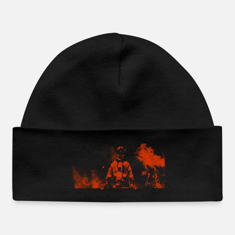 pompier firefighter - Bonnet bébé bio - noir