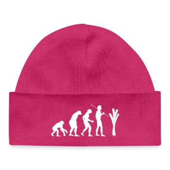 évolution du poireau (blanc) - Bonnet bébé bio - hot pink - Devant